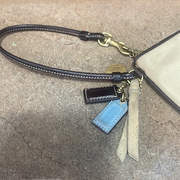 COACH Scarf Print Mini Pouch with Strap - Picture 3 of 8